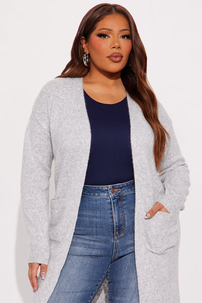 Stassie Long Cardigan - Grey