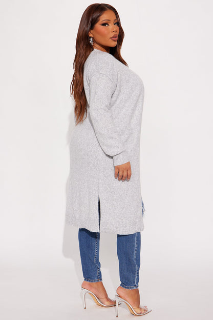 Stassie Long Cardigan - Grey