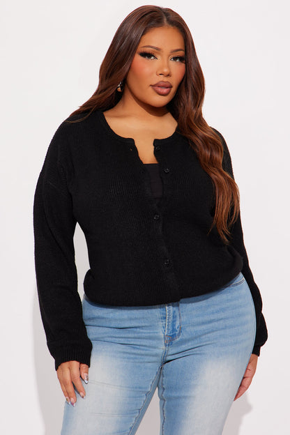 In Love With Fall Cardigan - Black