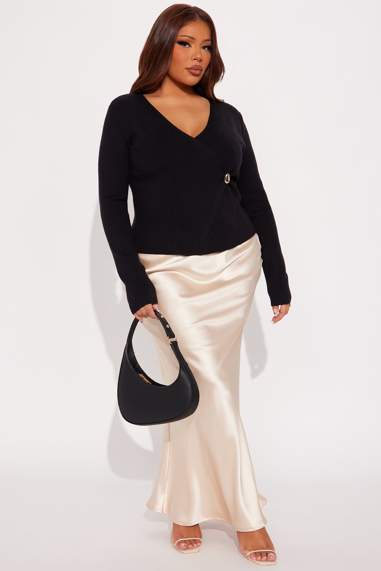 Always Shining Hardware Cardigan - Black