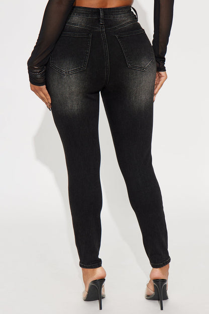 In Forme Ankle Skinny Jeans - Black Wash