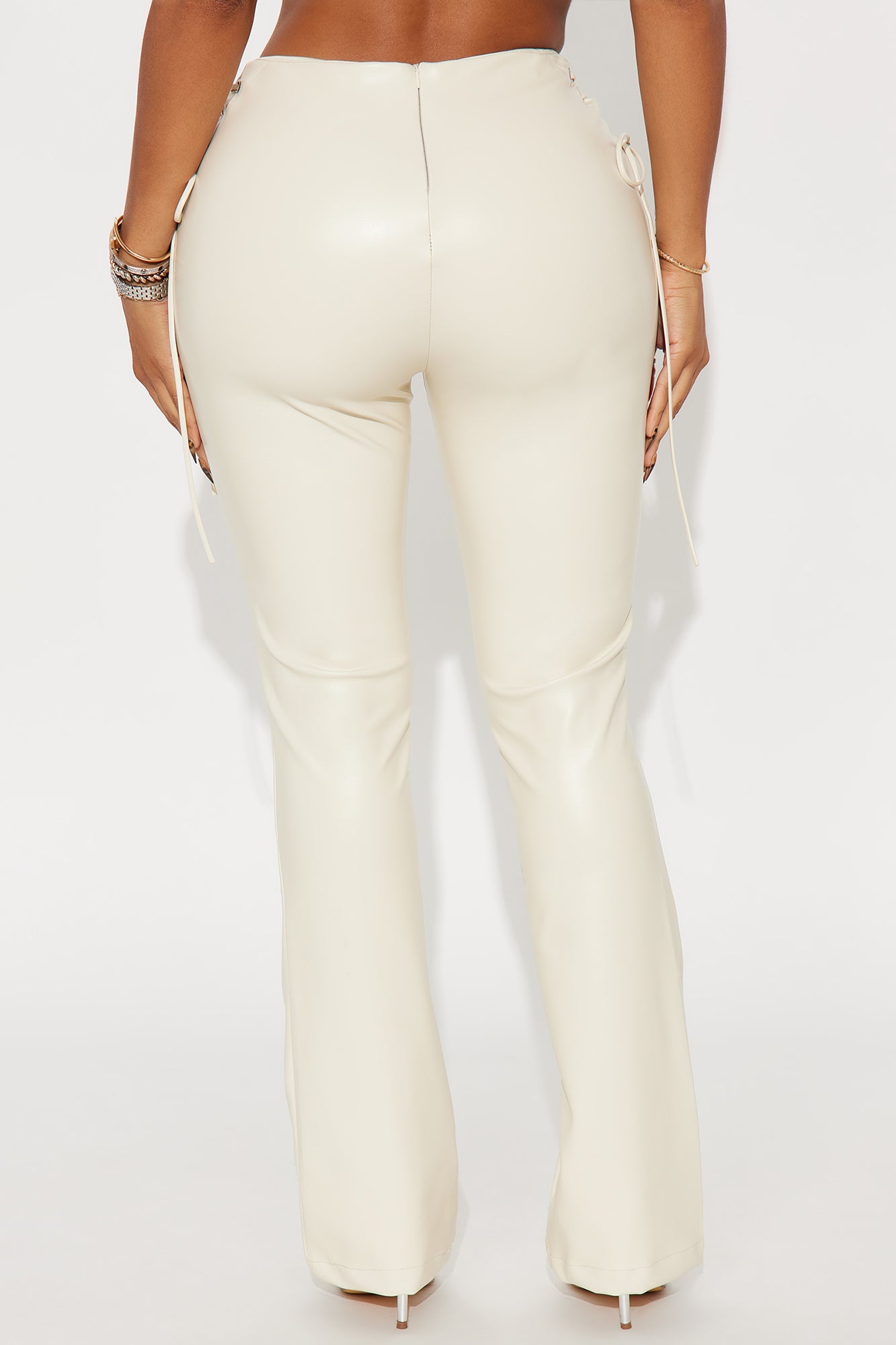 Day N Night Lace Up Flare Pant - Bone