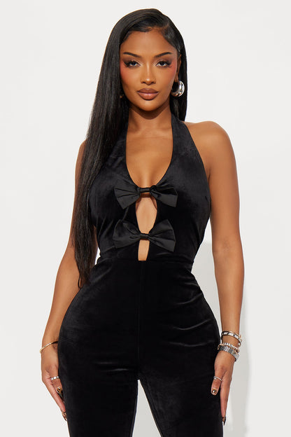 Darlene Halter Jumpsuit - Black