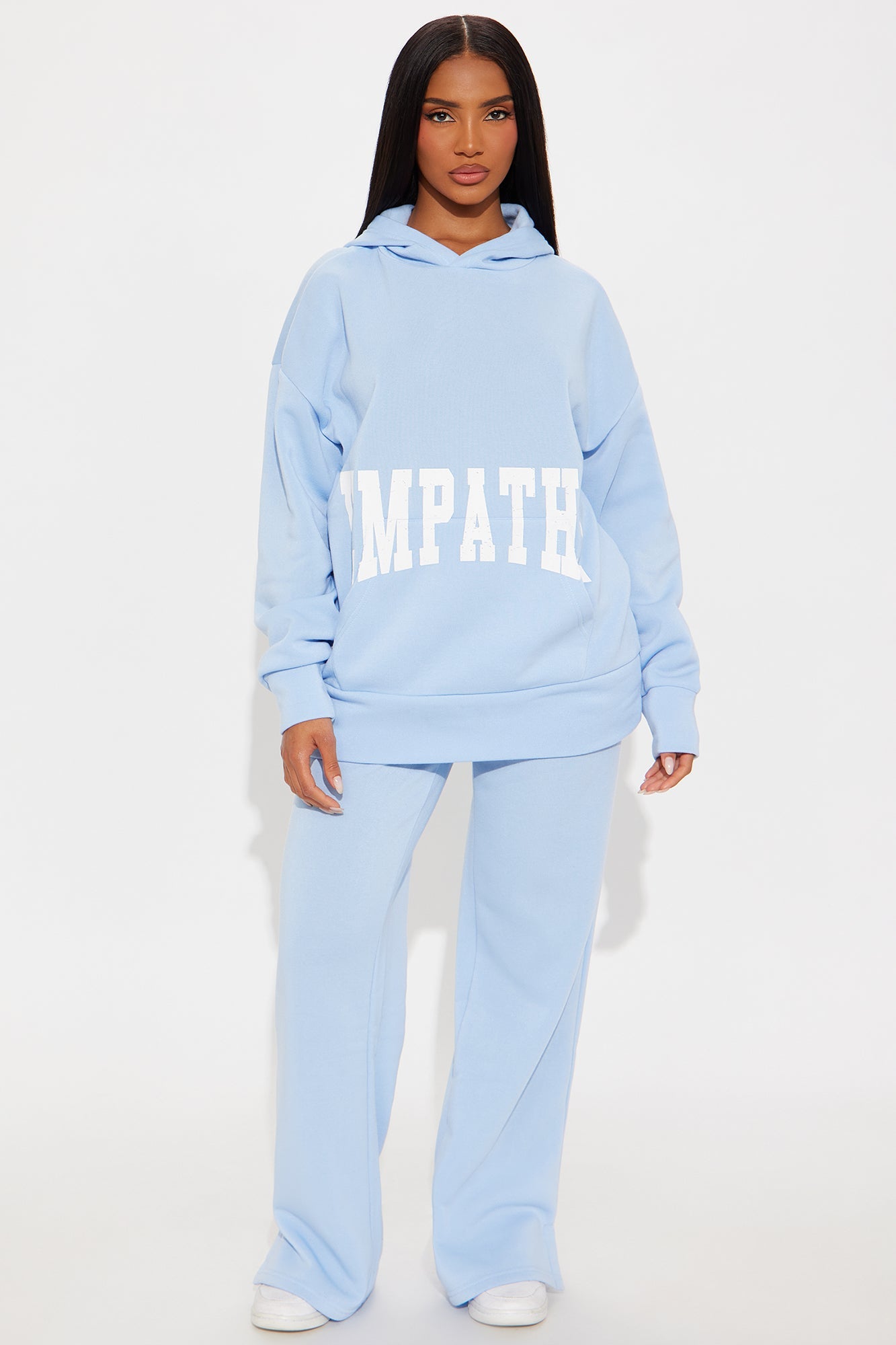 Setting Intentions Fleece Sweatsuit Set - Light Blue