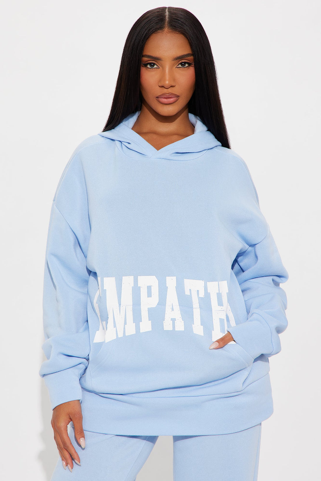 Setting Intentions Fleece Sweatsuit Set - Light Blue