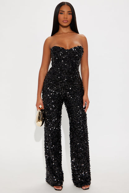 Commotion For The Sequin Jumpsuit - Black