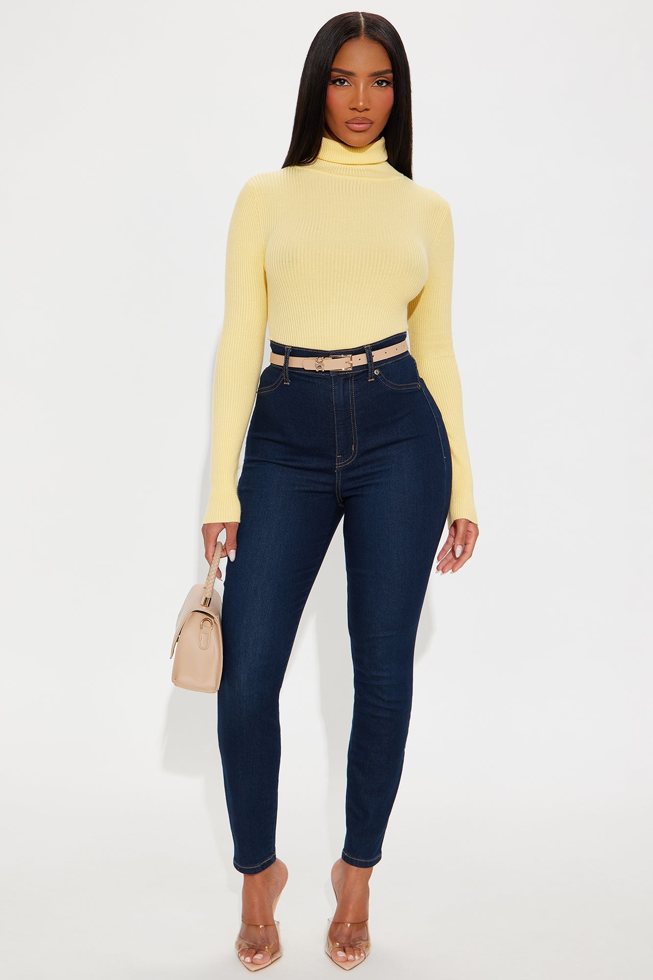 Tara Turtle Neck Sweater - Butter Yellow