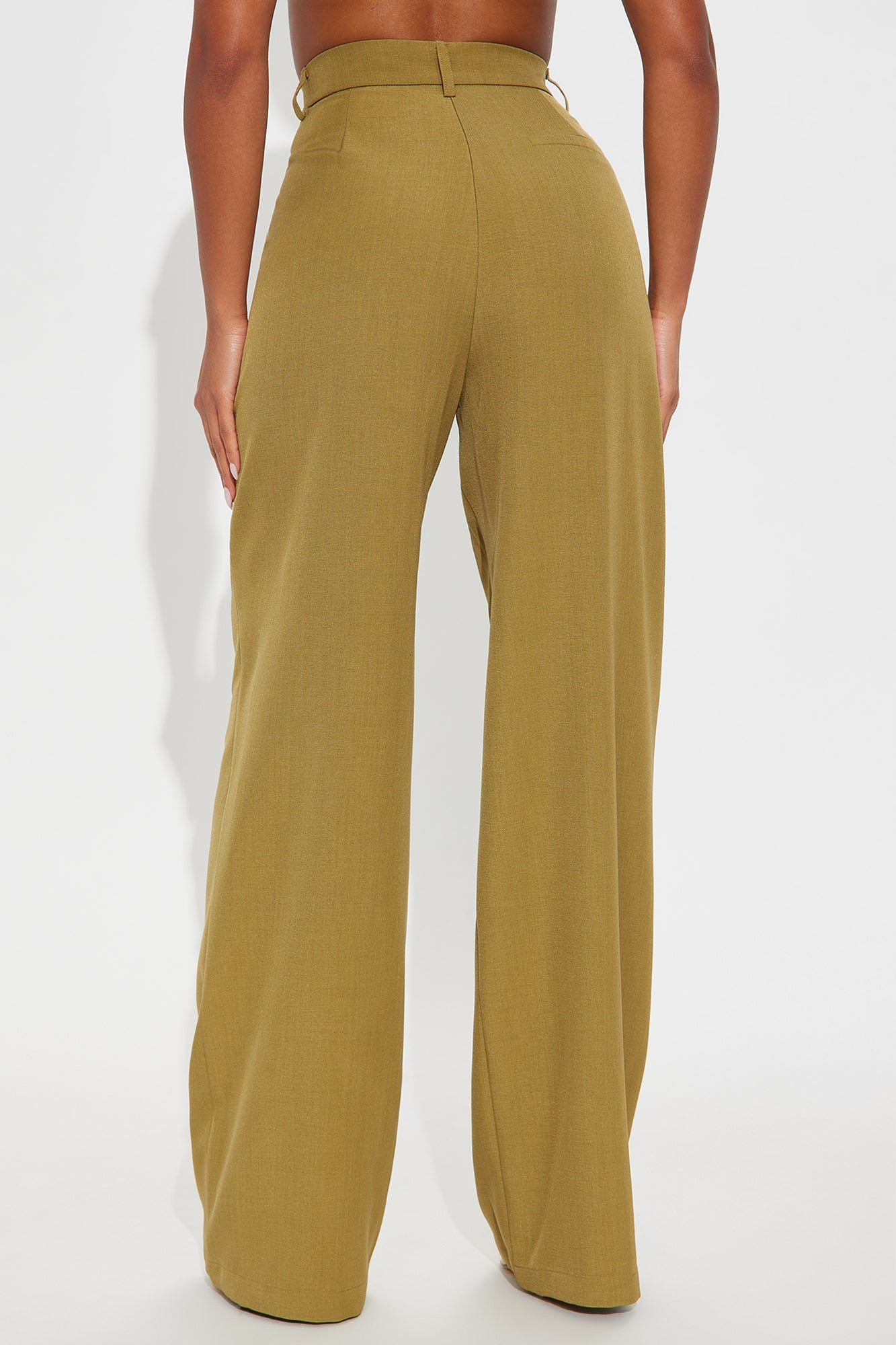 Etta Wide Leg Pant 33″ - Olive