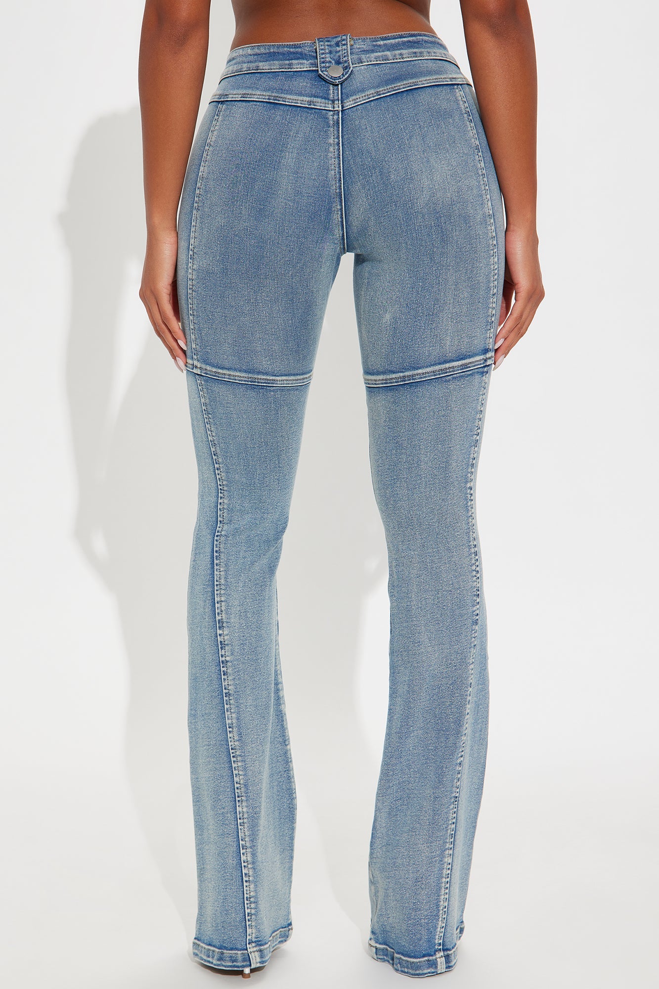 Jaw Dropper Low Rise Bootcut Jeans - Medium Wash