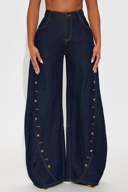 Asher Barrel Leg Jeans - Dark Wash