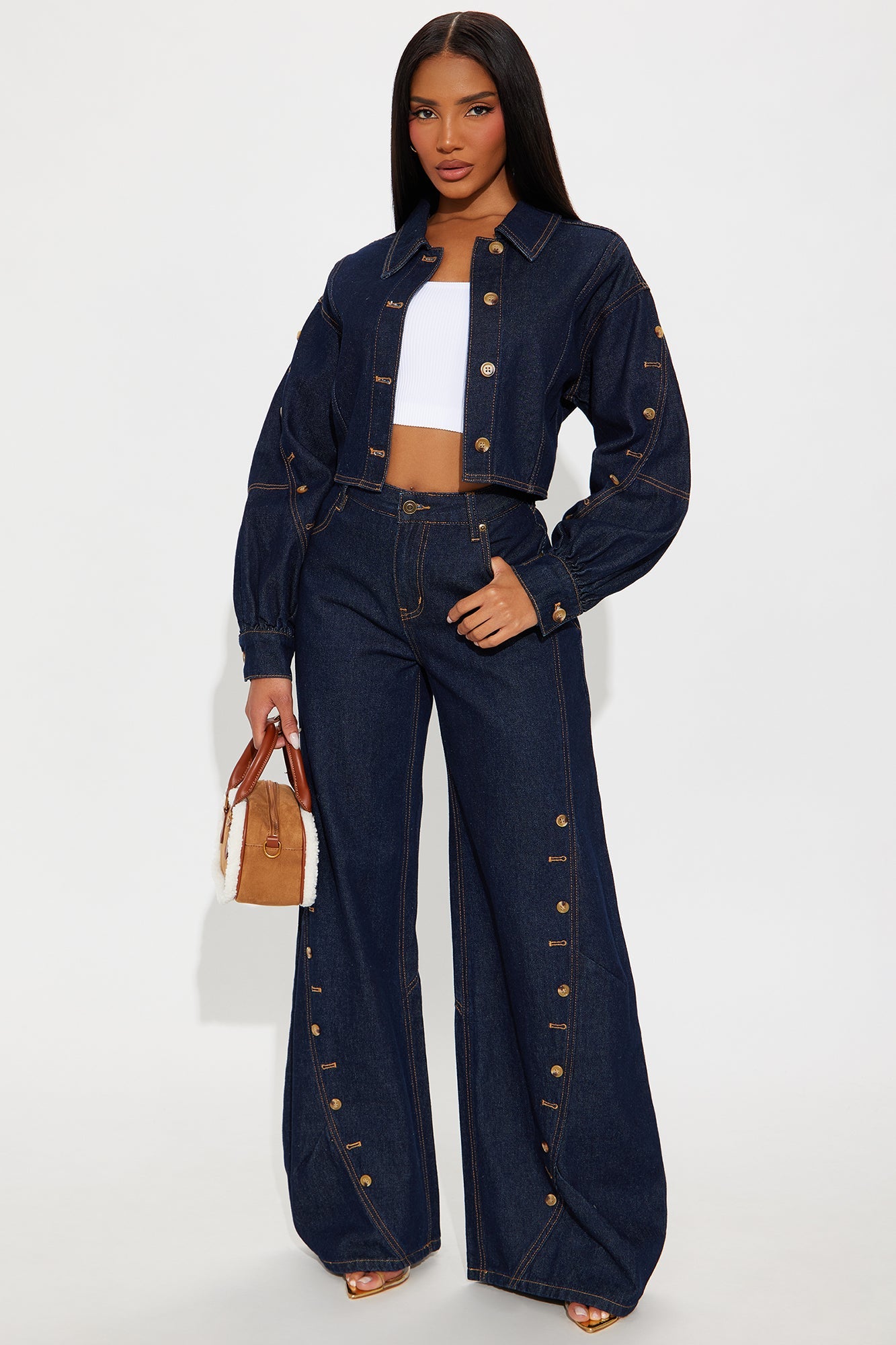 Asher Barrel Leg Jeans - Dark Wash