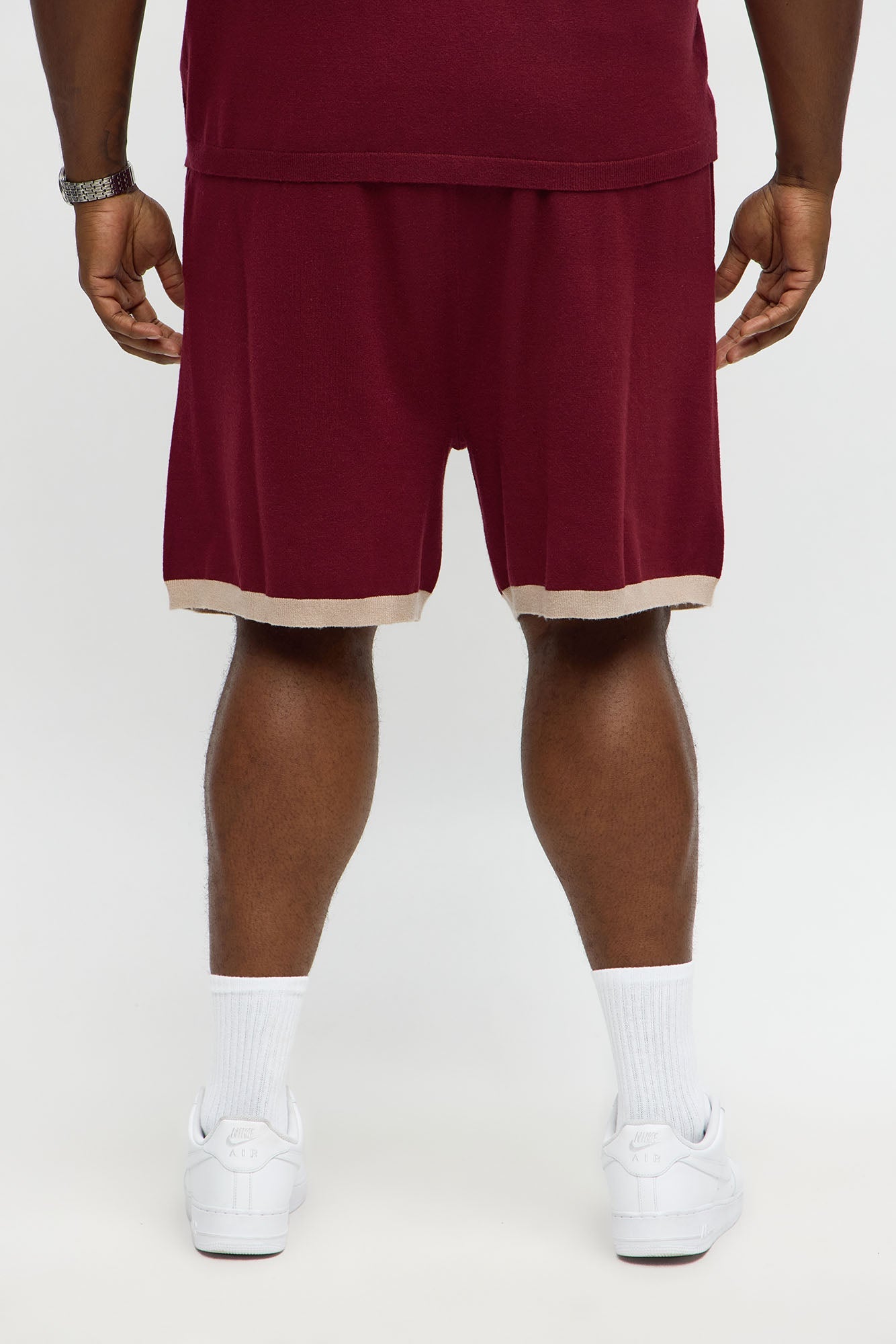 Relaxed Fit Blessed Shorts - Burgundy