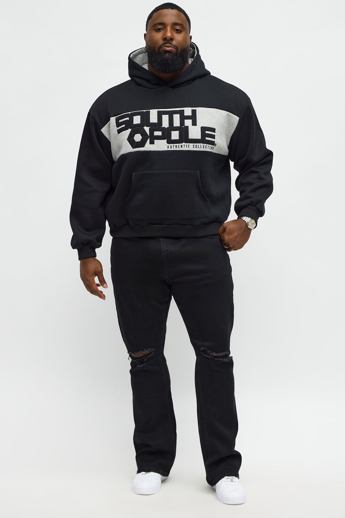 Southpole Logo Hoodie - Black