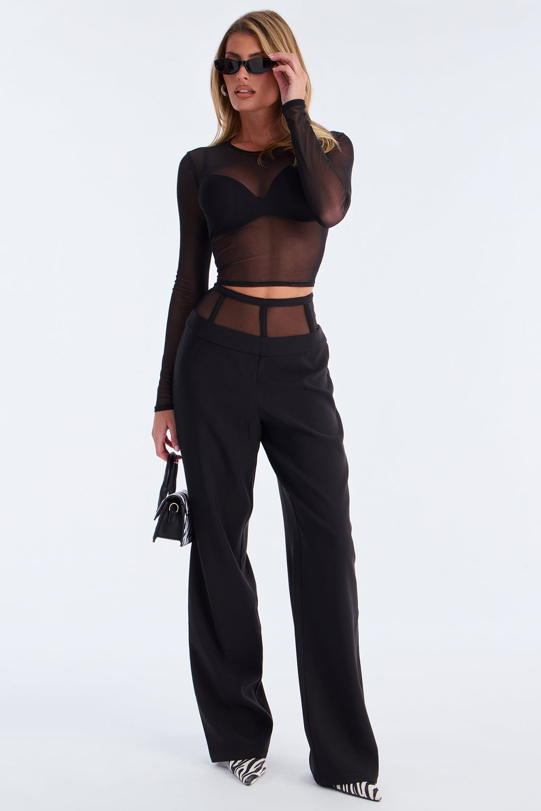 Truthful Desire Corset Wide Leg Pant 33 - Black