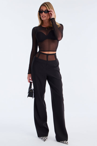 Truthful Desire Corset Wide Leg Pant 33 - Black
