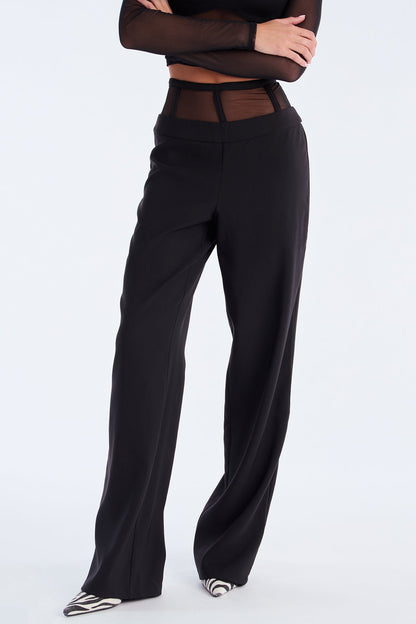 Truthful Desire Corset Wide Leg Pant 33 - Black