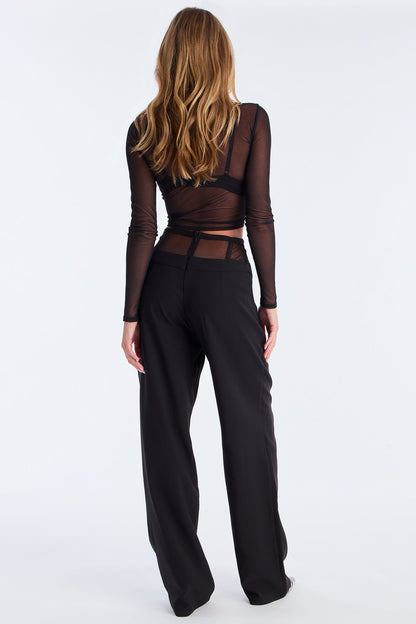 Truthful Desire Corset Wide Leg Pant 33 - Black