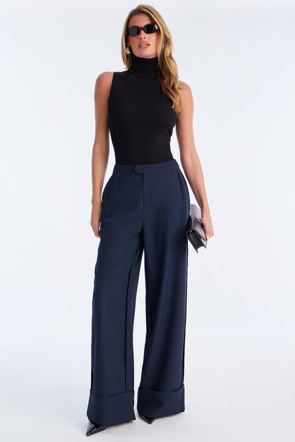 Executive Decisions Cuffed Trouser Pant 32″ - Navy/combo