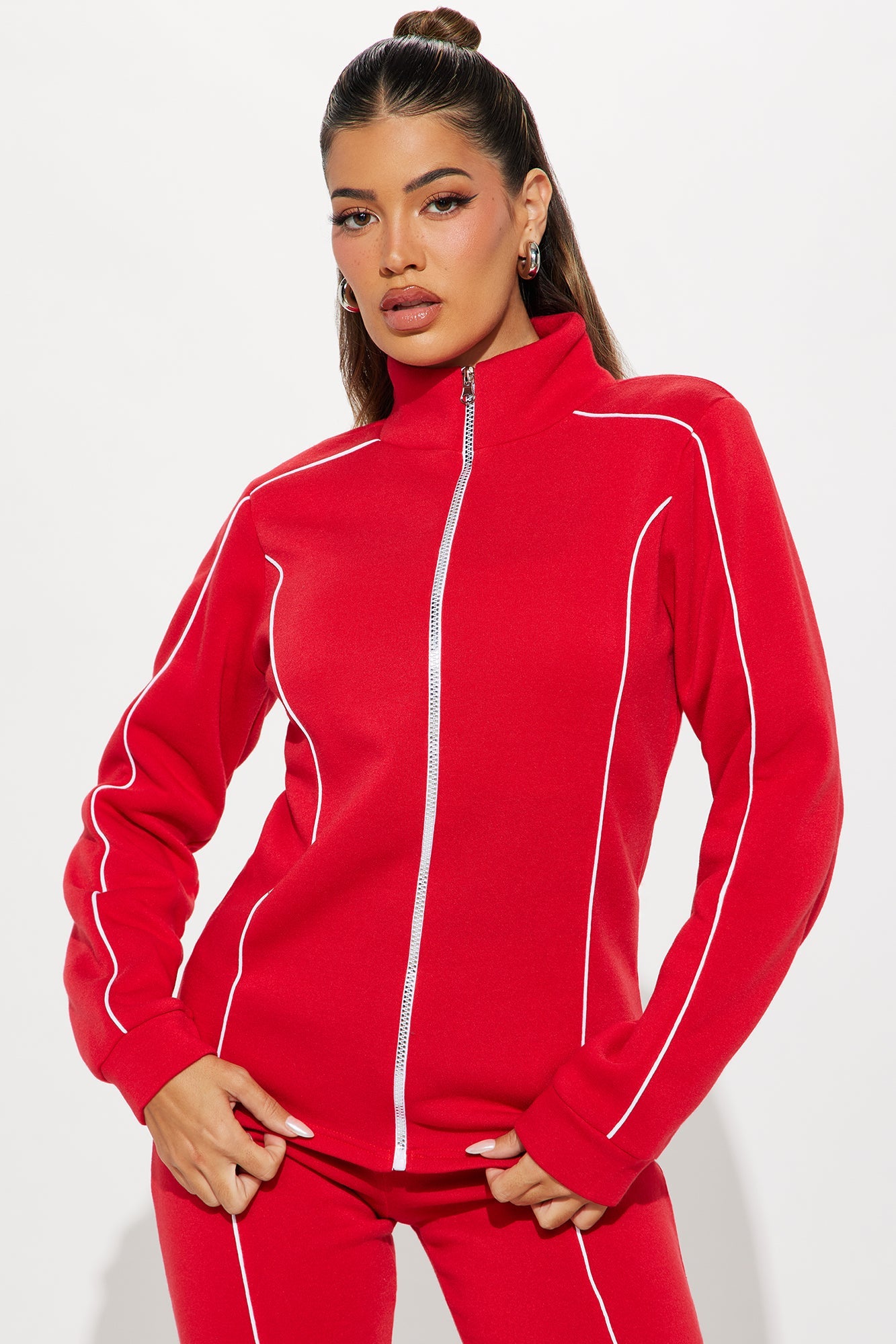 Kassidy Fleece Pant Set - Red