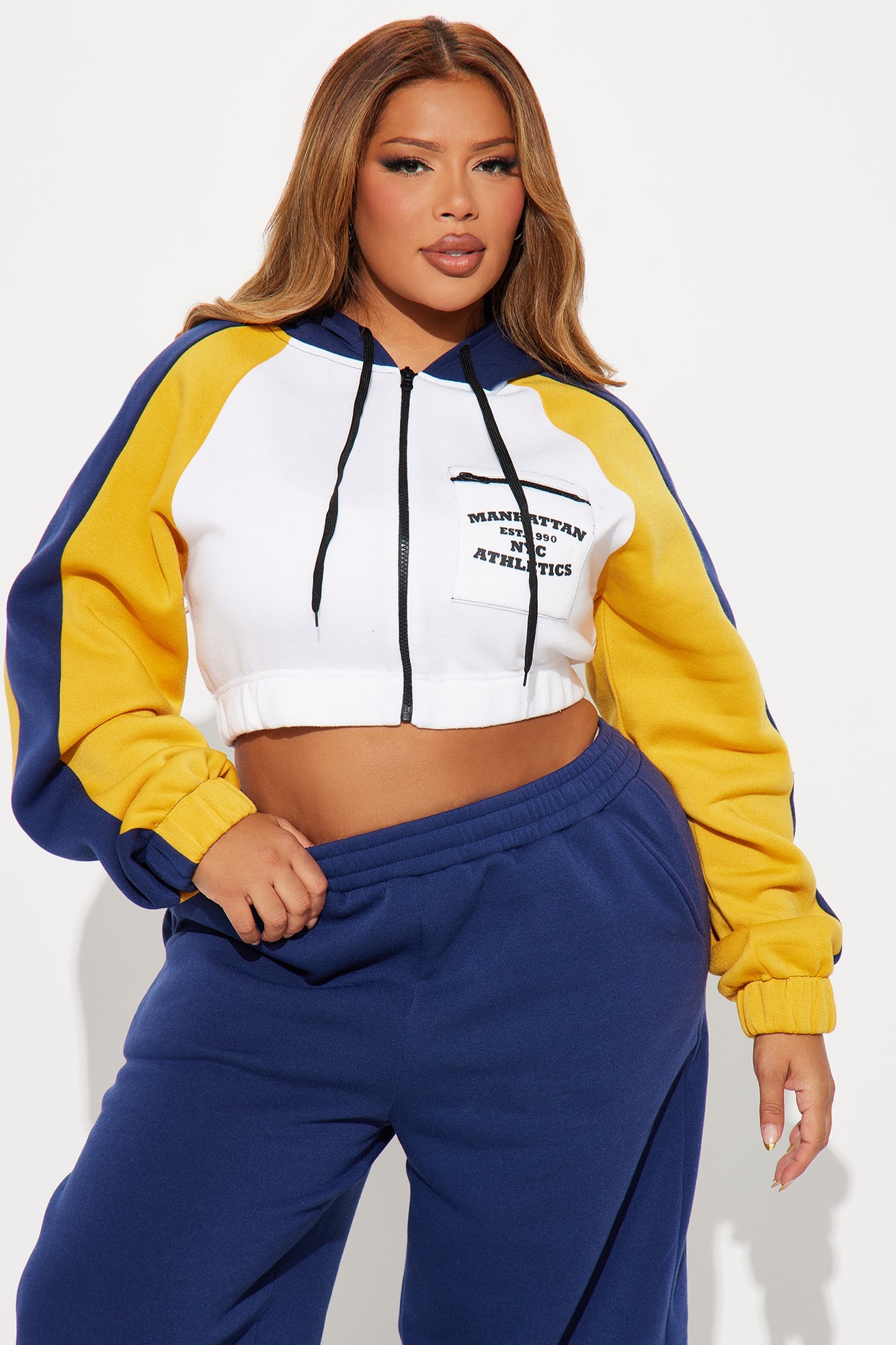Manhattan Fleece Pant Set - Navy