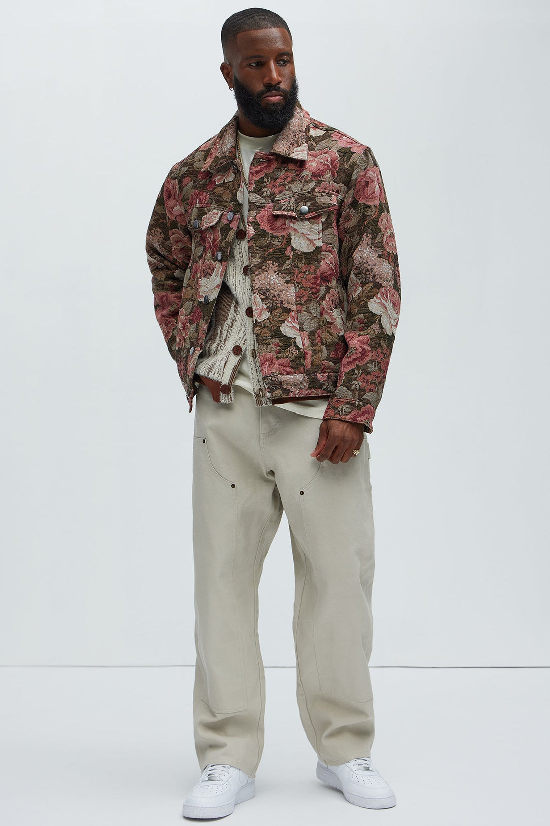 Tapestry Trucker Jacket - Black/Combo