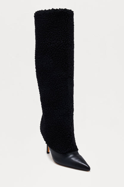 Winnipeg Sherpa Knee High Boots - Black