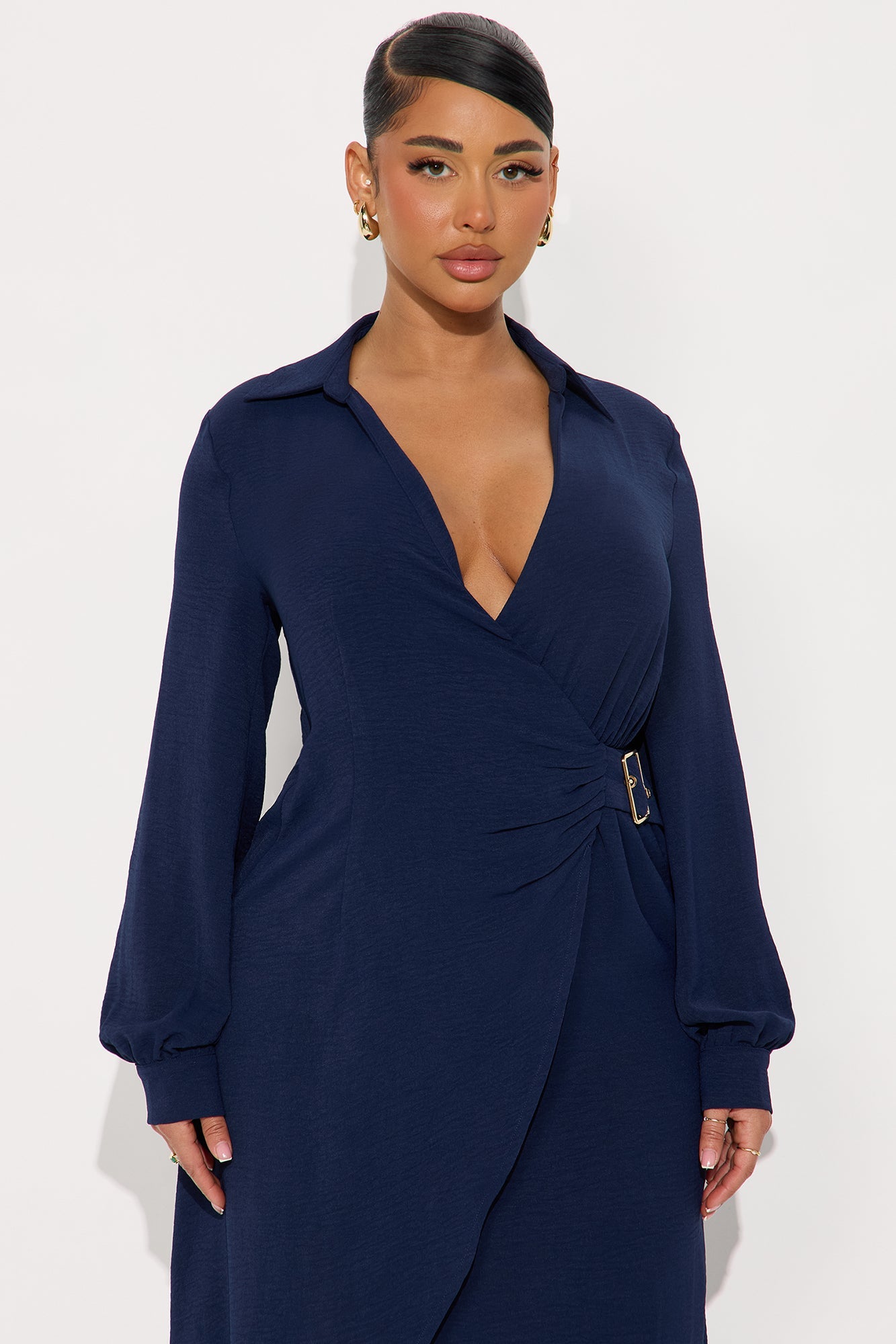 Moreen Belted Maxi Dress - Navy