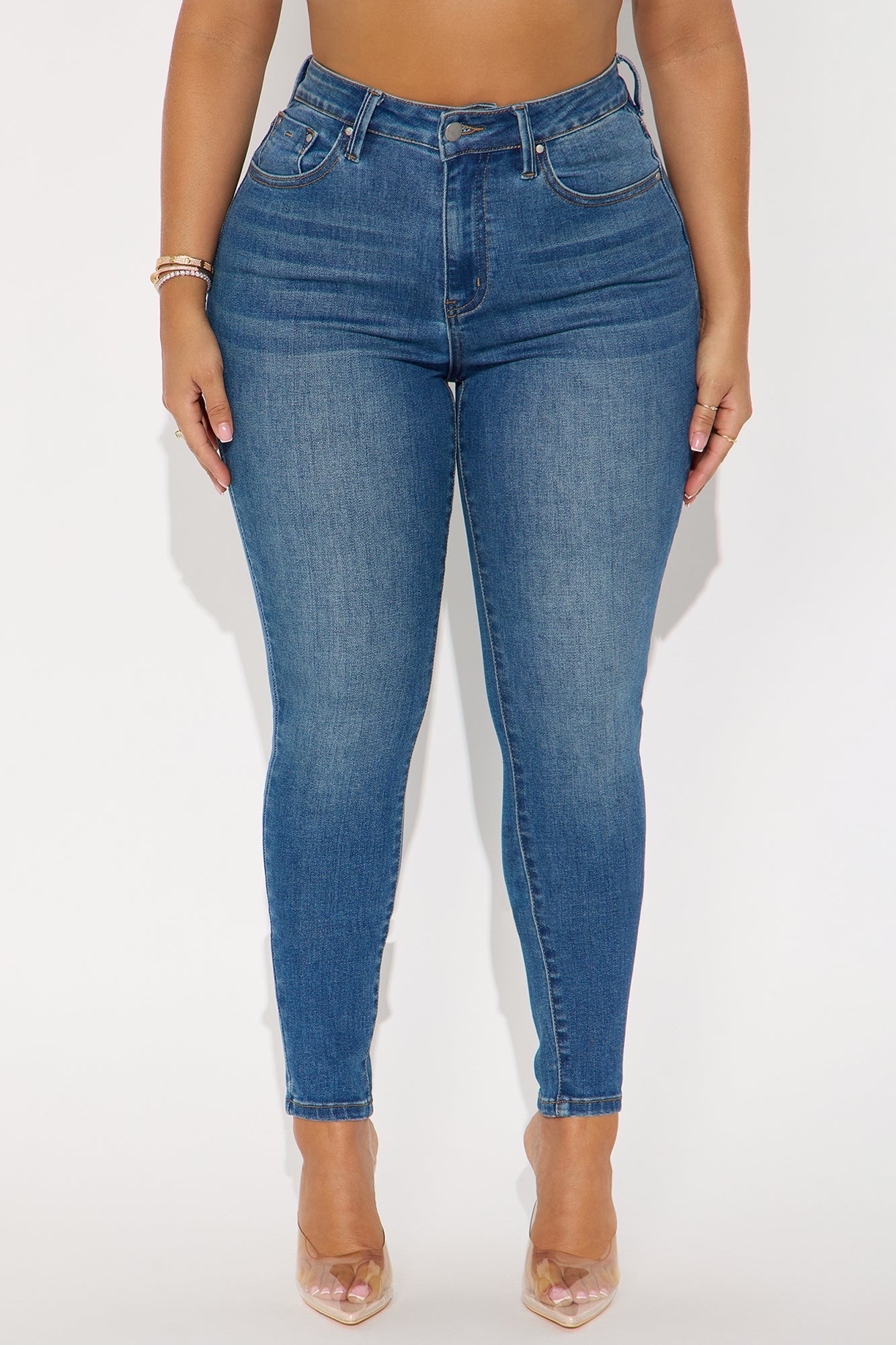 In Forme Ankle Skinny Jeans - Medium Wash