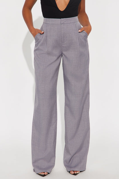 Rachel Straight Leg Trouser Pant 33″ - Grey