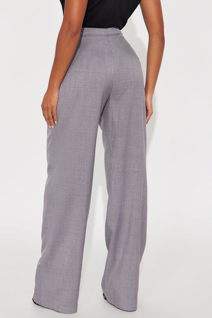 Rachel Straight Leg Trouser Pant 33″ - Grey