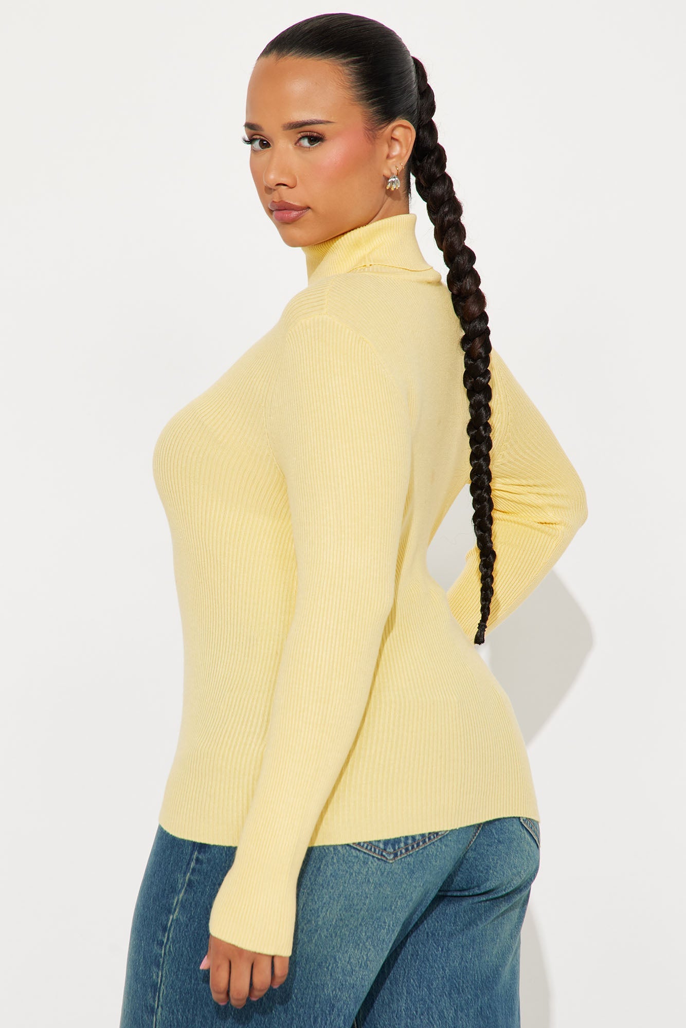 Tara Turtle Neck Sweater - Butter Yellow