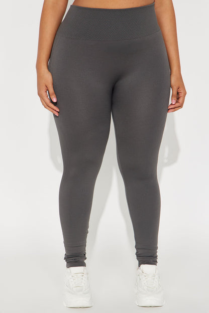 Waisted Away High Rise Legging - Charcoal