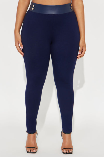 Kendra Ponte Leggings - Navy
