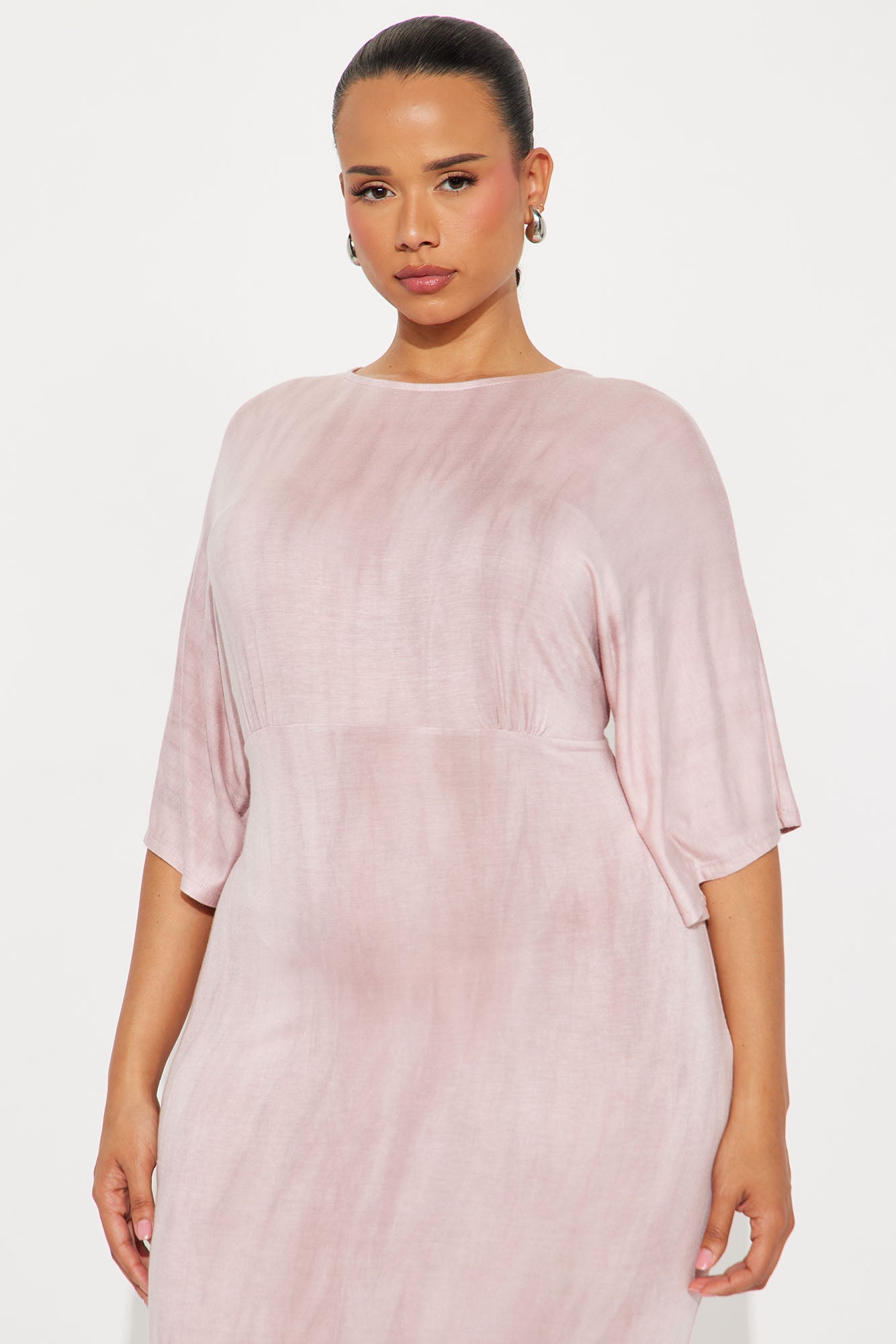 Crystal Tie Dye Midi Dress - Mauve
