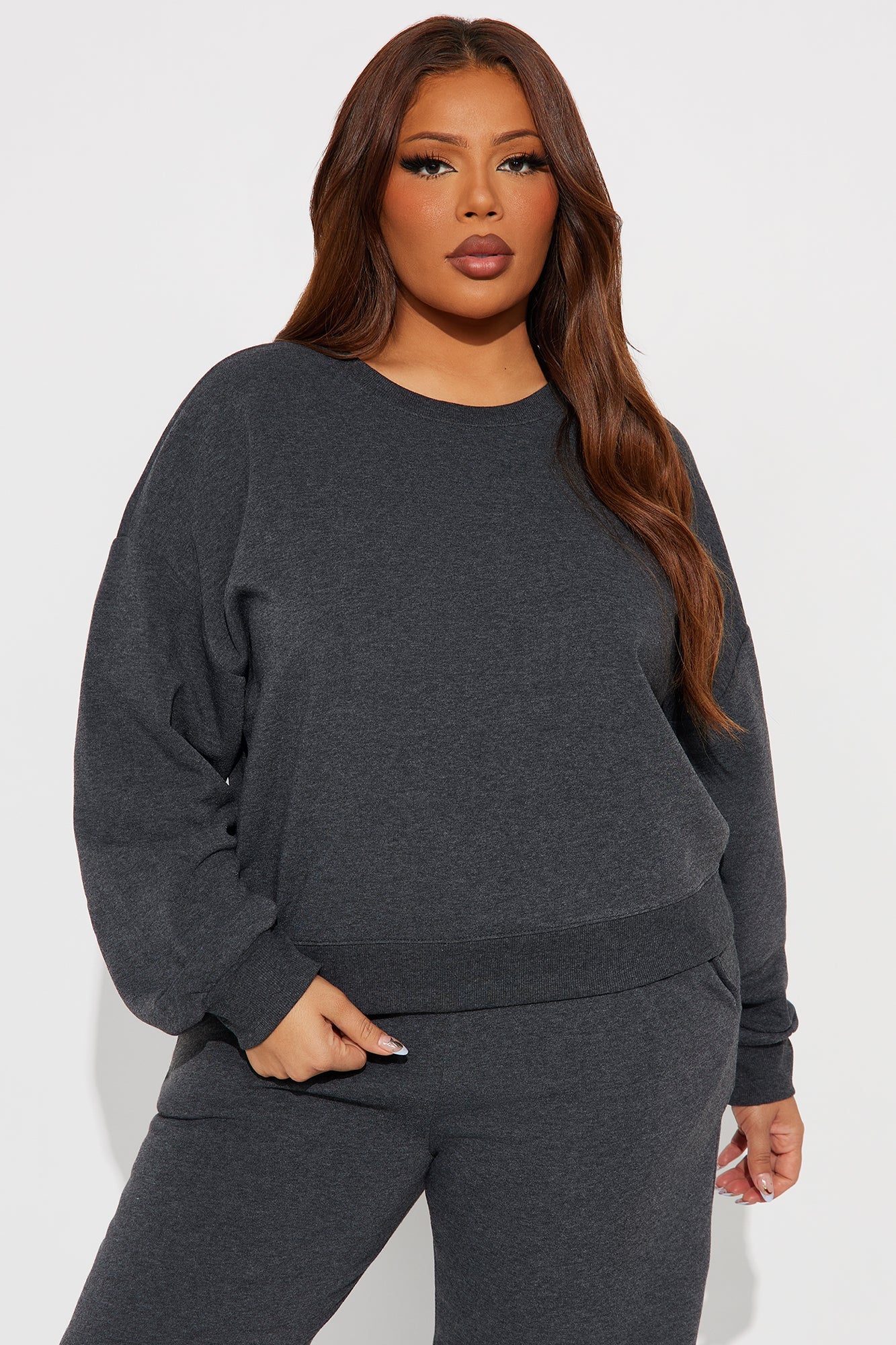 Candice Lounge Crew Neck - Charcoal