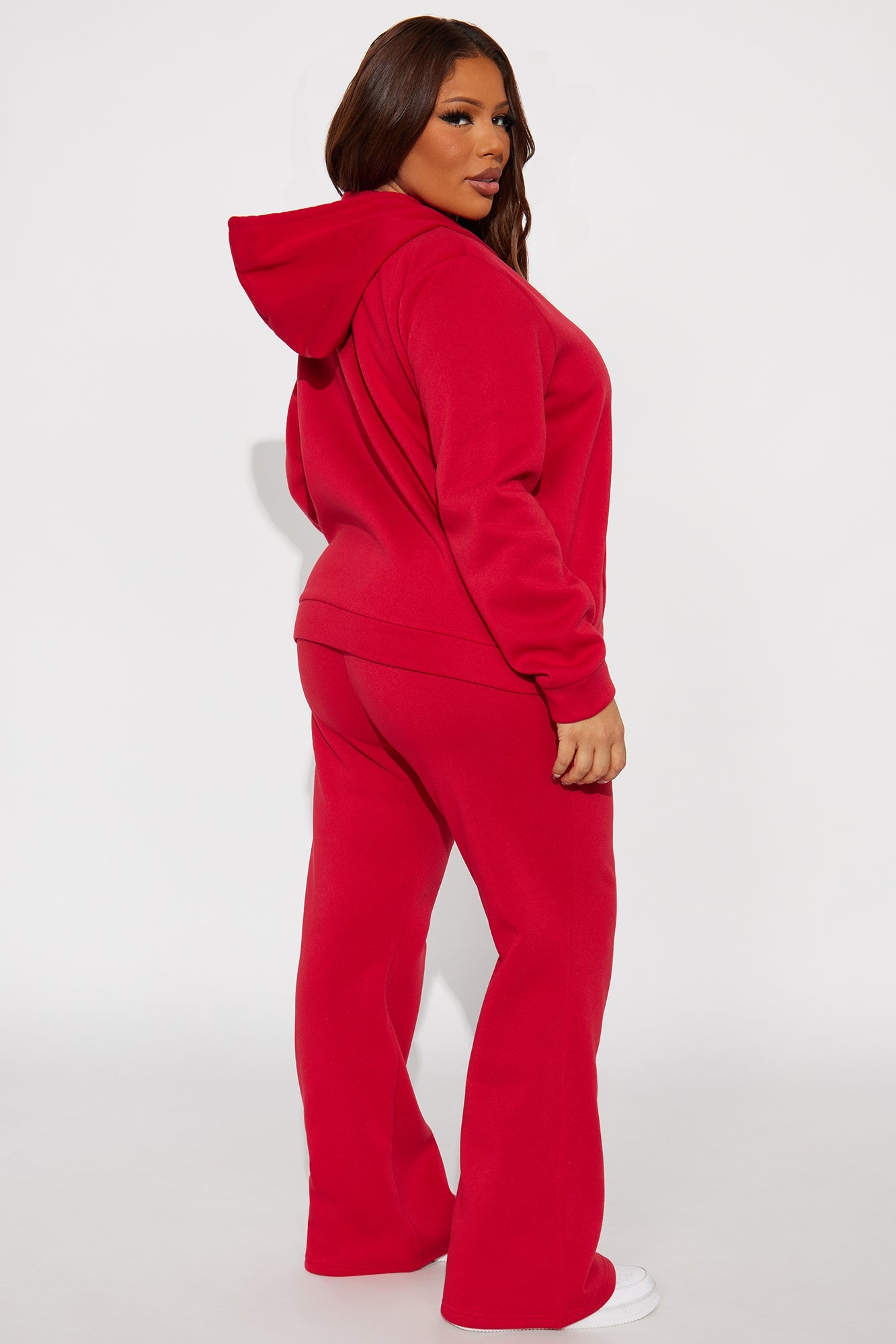 Candice Zip Up Hoodie - Red