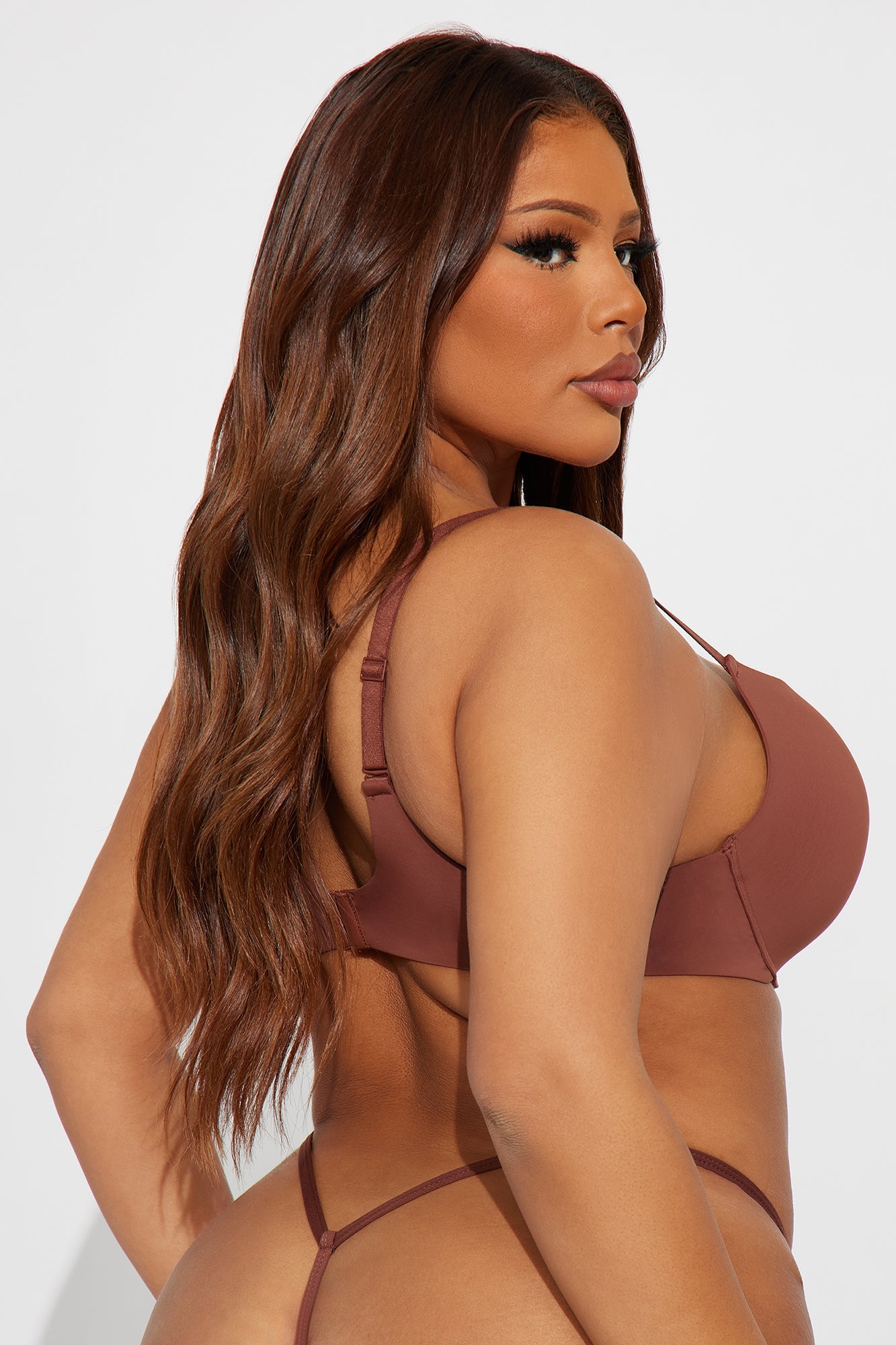 Nova Push Up Demi Bra - Chocolate