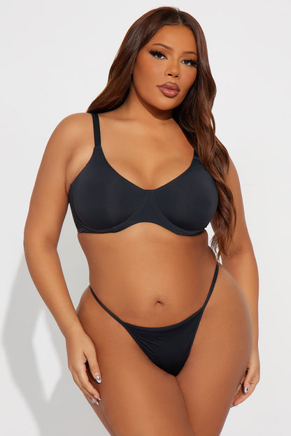 Nova Unlined Demi Bra - Black
