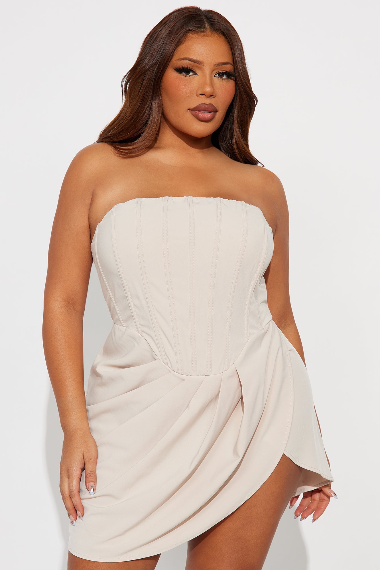 Athina Corset Mini Dress - Nude