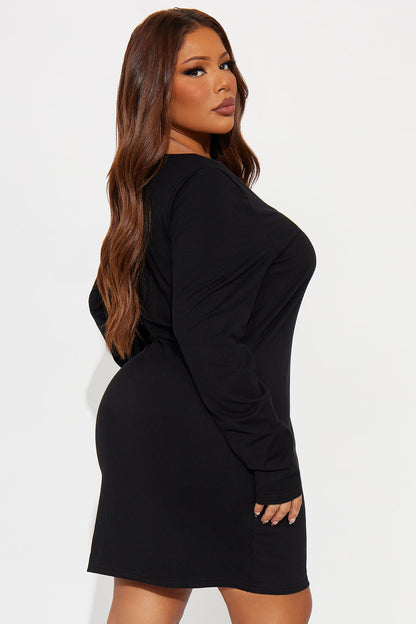 Von Dutch Logo Mini Dress - Black