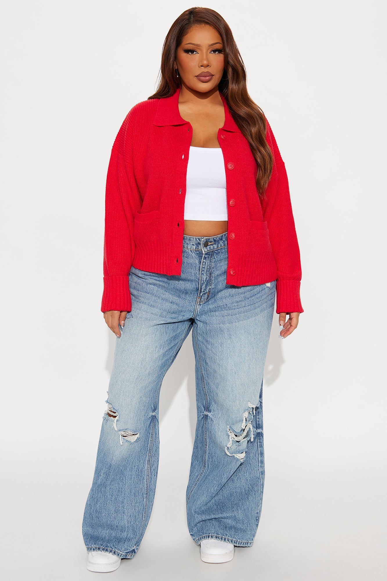 The Tanya Cardigan - Red