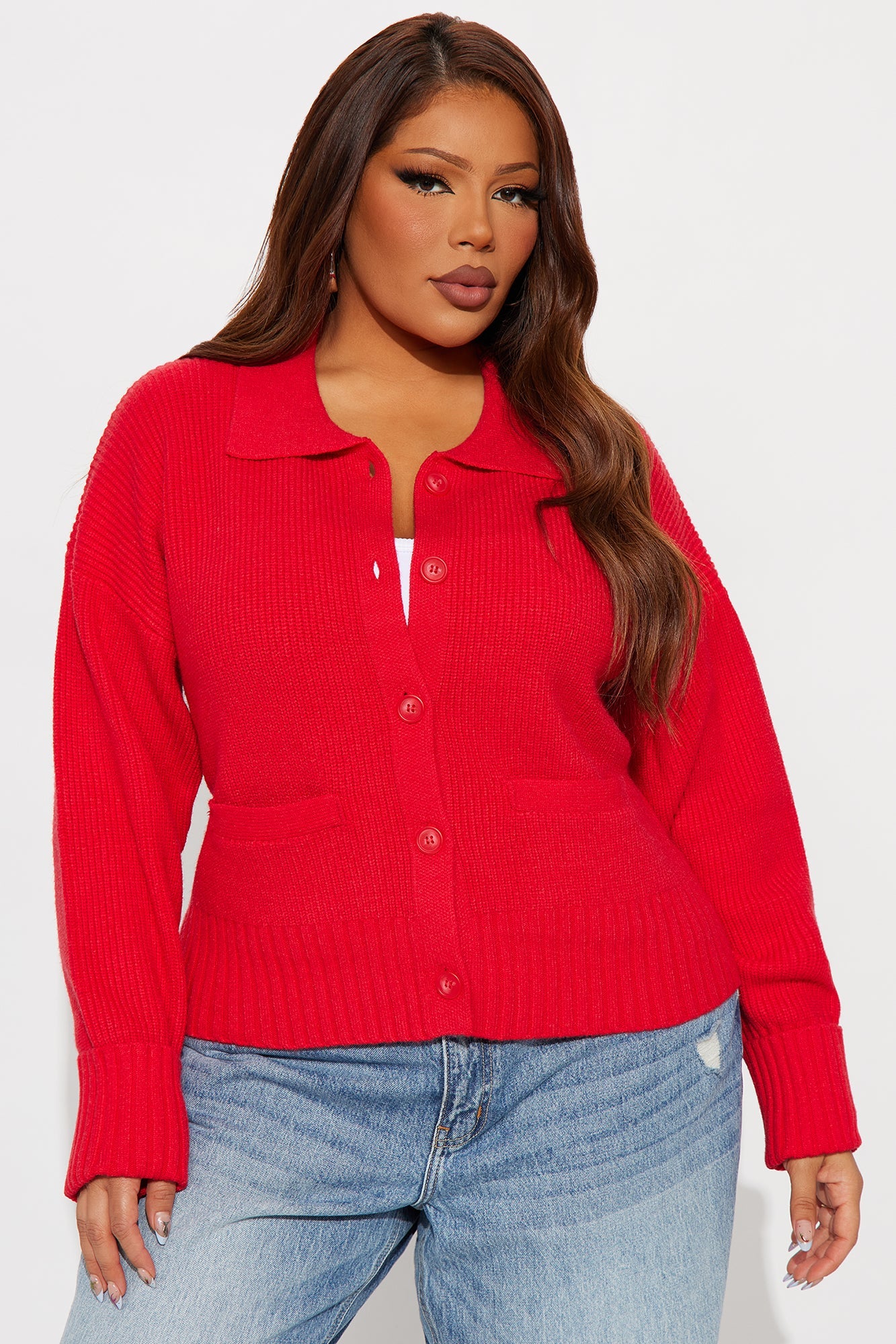 The Tanya Cardigan - Red