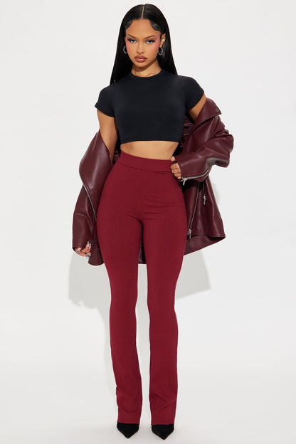 Presley Snatched Pant - Burgundy