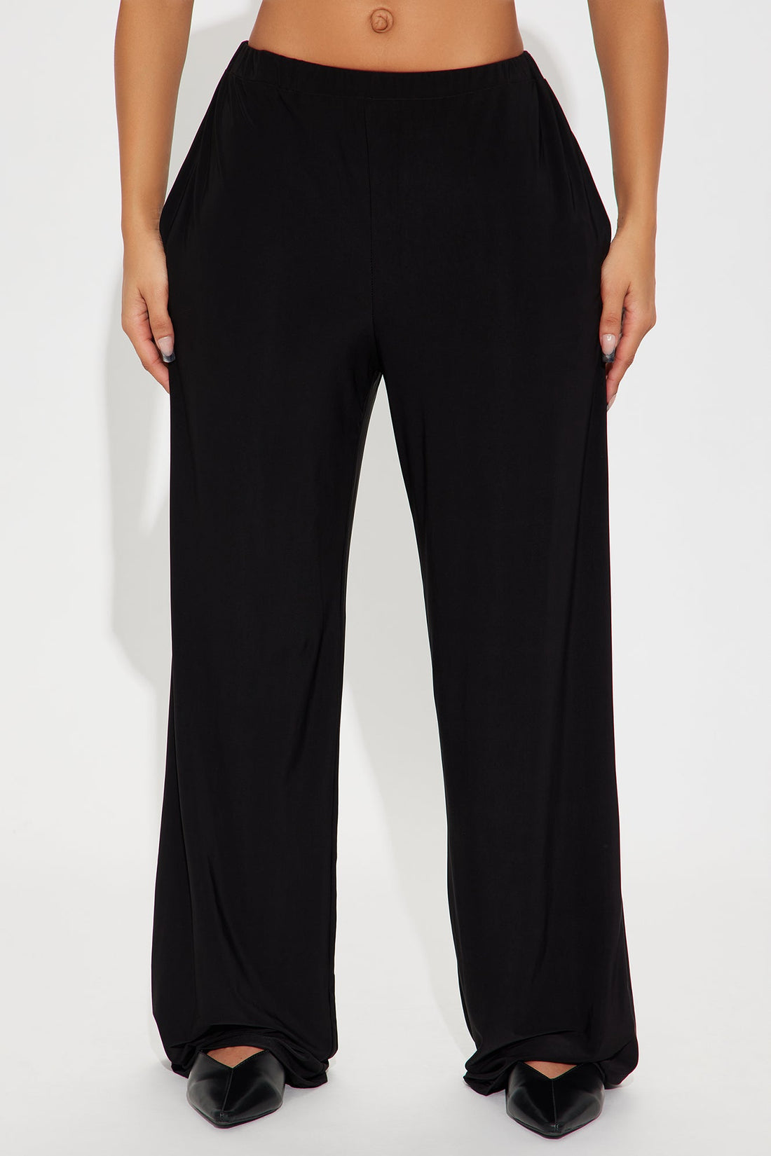 Kyandra Low Rise Wide Leg Pant 33 - Black