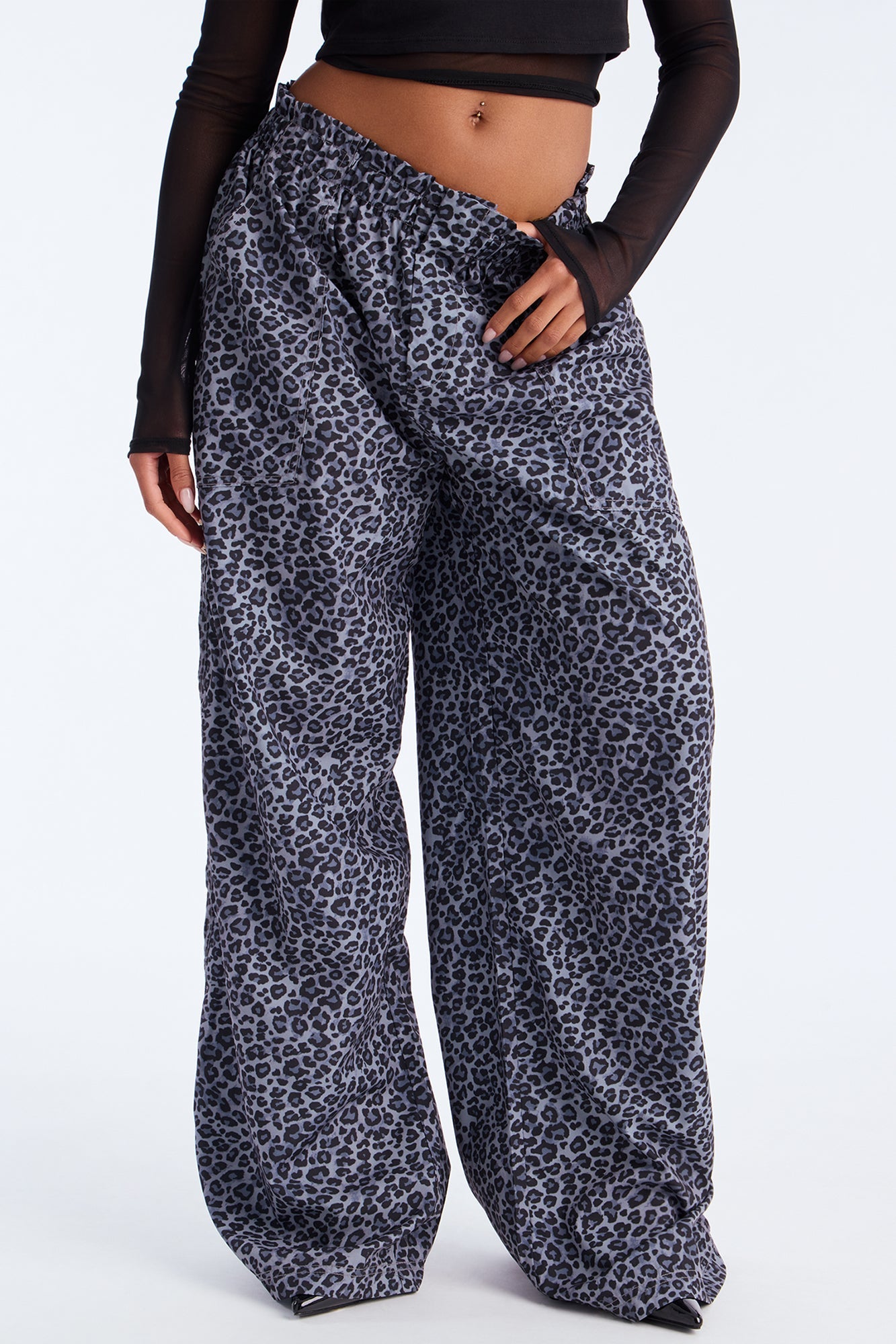Do What You Will Leopard Pant - Charcoal/combo