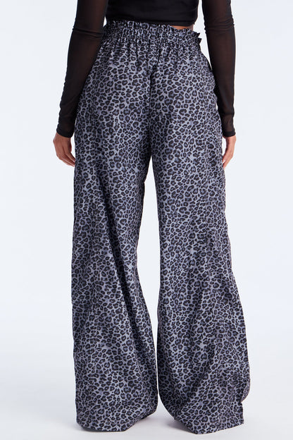 Do What You Will Leopard Pant - Charcoal/combo