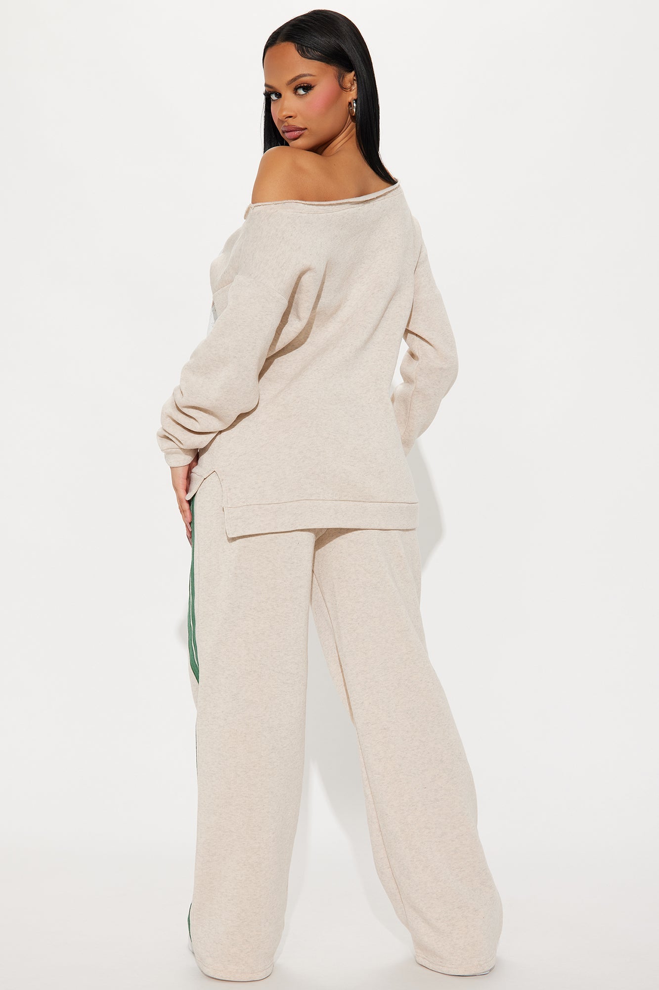 Eighty Seven Fleece Pant Set - Oatmeal