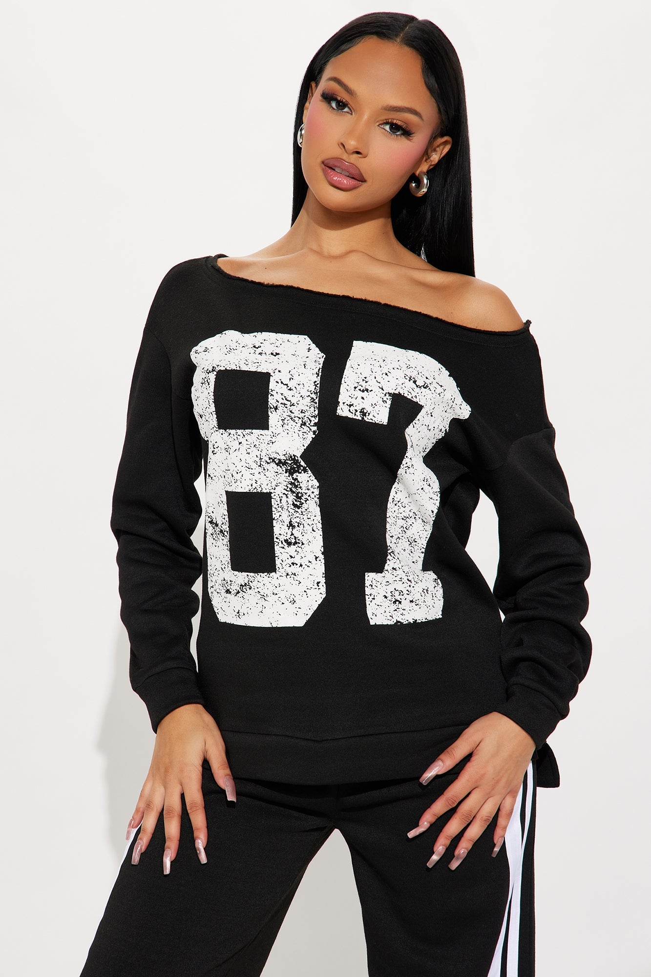 Eighty Seven Fleece Pant Set - Black