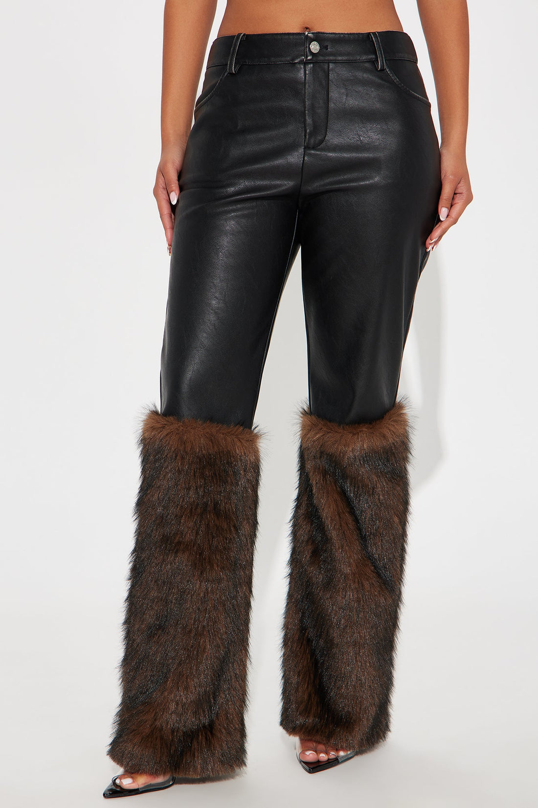 Cozy Girl Faux Leather Pant - Black