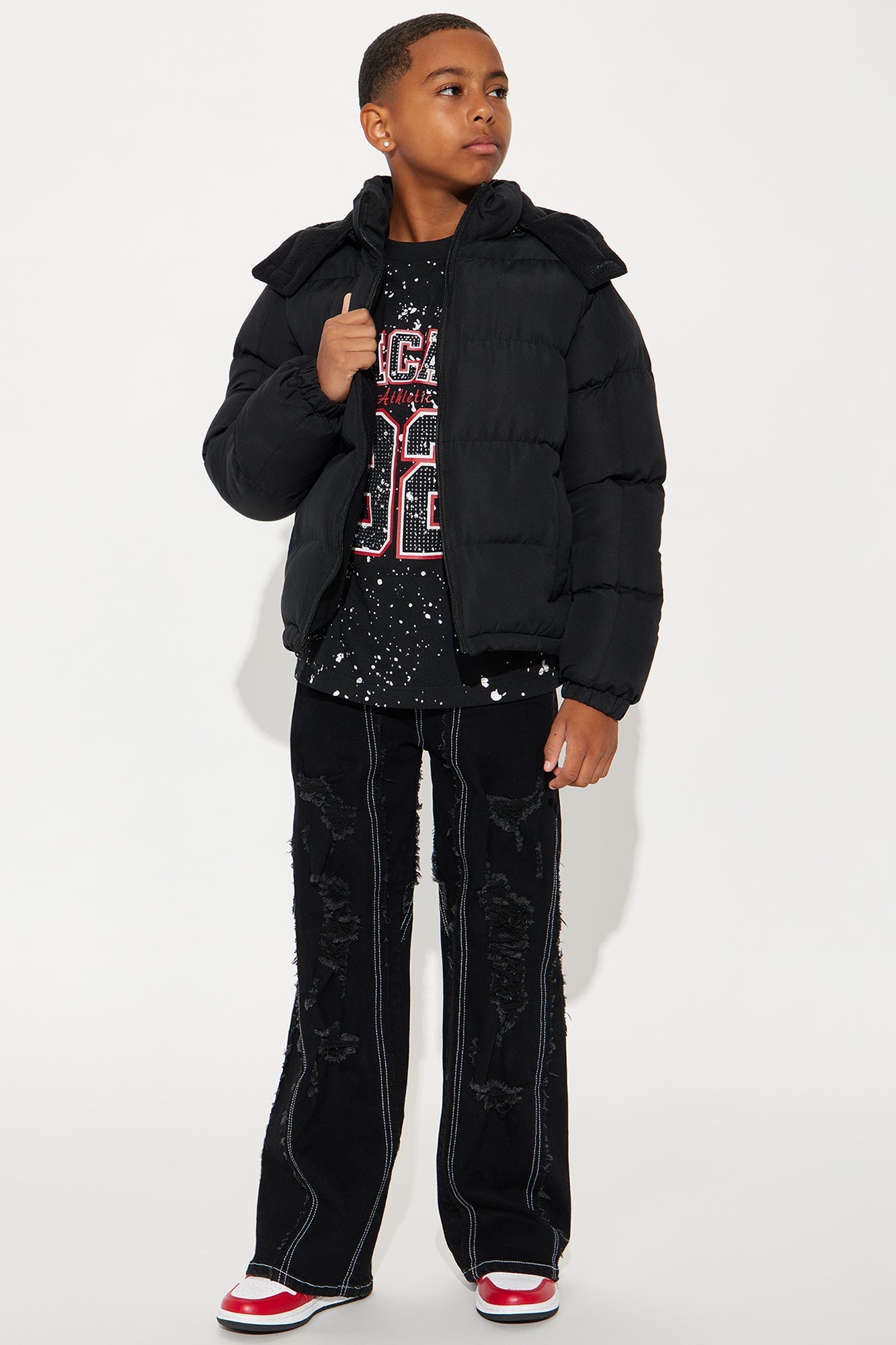 Mini Ready For The Colder Weather Puffer Jacket - Black